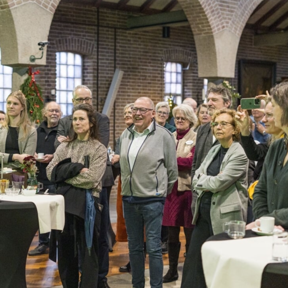 Peter Verbraak bij bijeenkomst