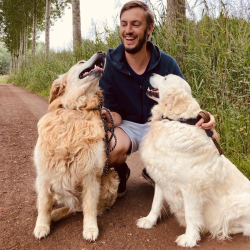 Rik Compagne met de honden